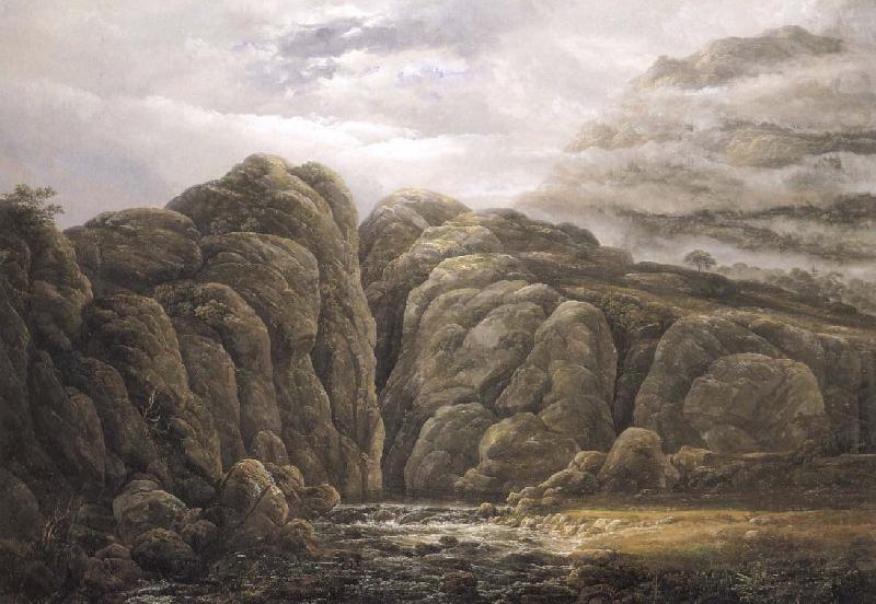 unknow artist norskt berglandskap oil painting picture